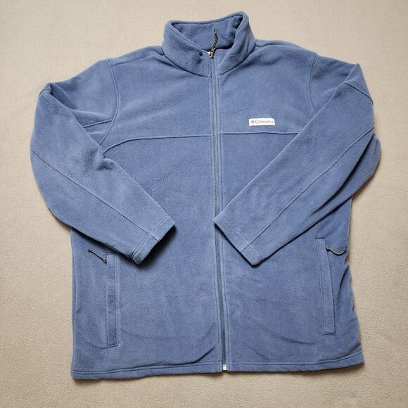 Columbia Fleece Jacket Full Zip Blue Mens Size Extra Large XL - Picture 1 of 9